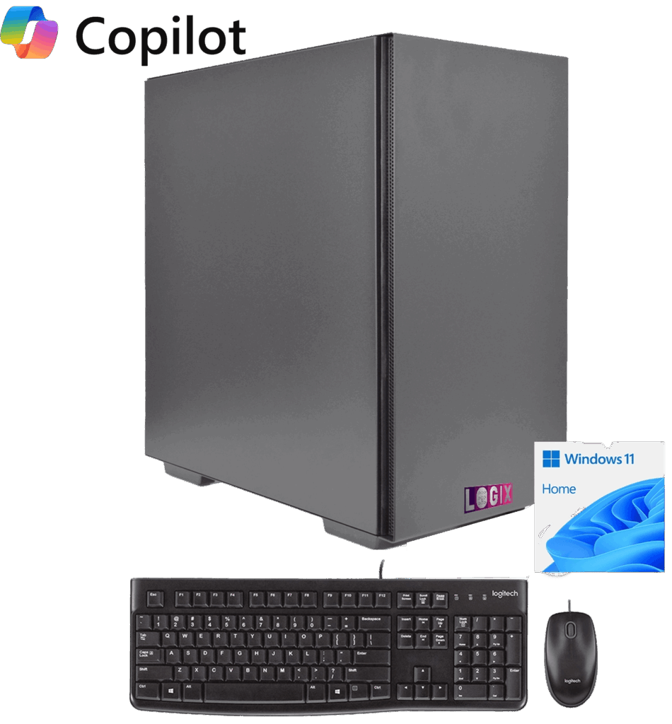 LOGIX 14th Gen Intel Core i3 Wired & Wireless Micro Tower Desktop PC
