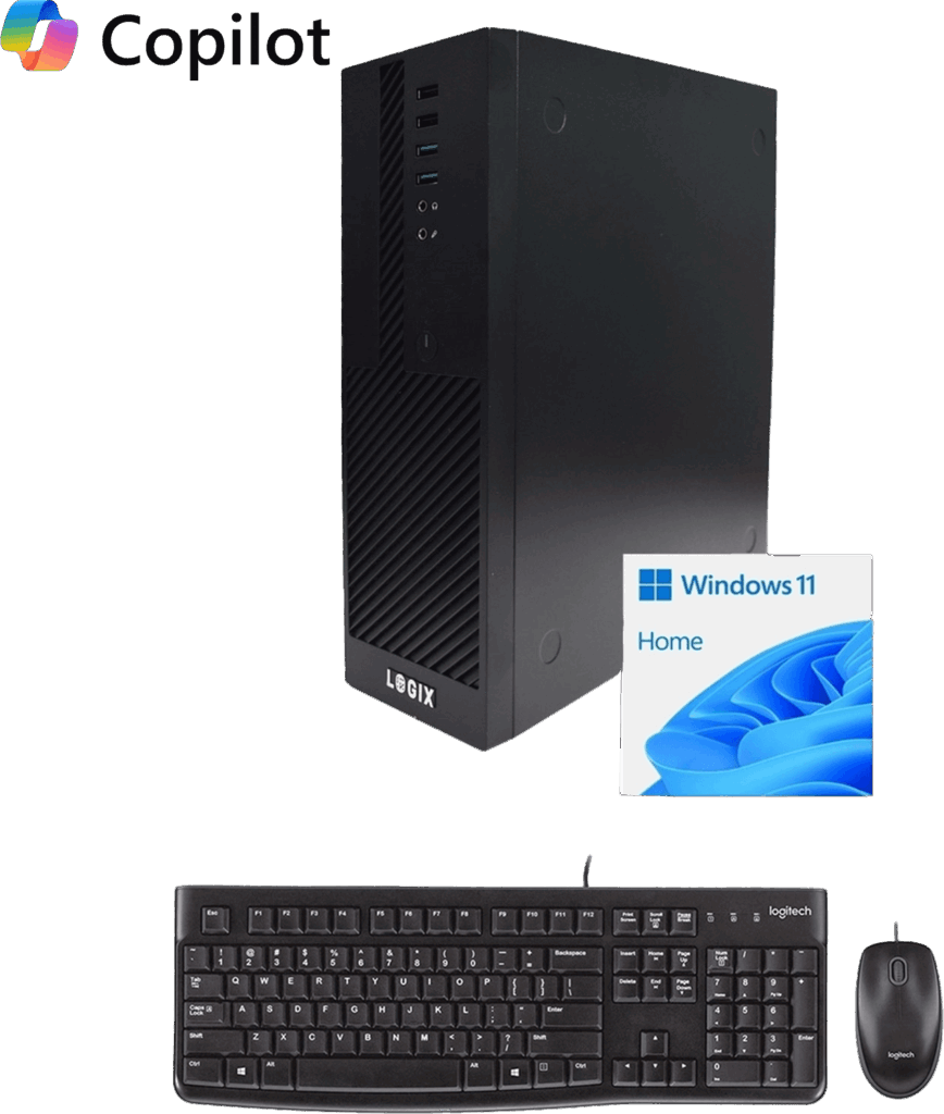 LOGIX 14th Gen Intel Core i5 Wired & Wireless Desktop PC